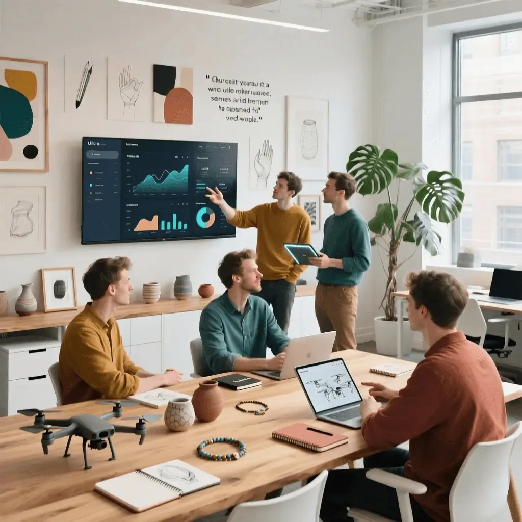copten writer team work station working for a shopify store growth
