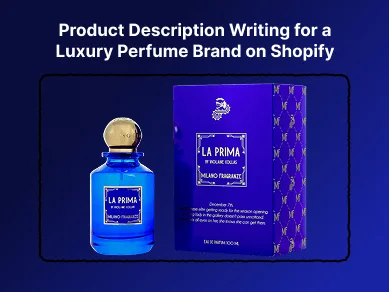seo product copywriting for a luxury perfume brand in shopify