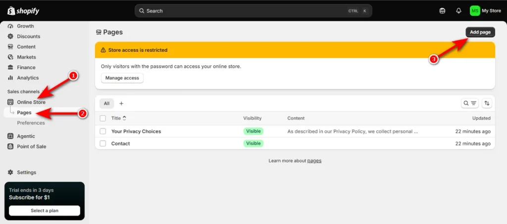 Create Necessary Pages