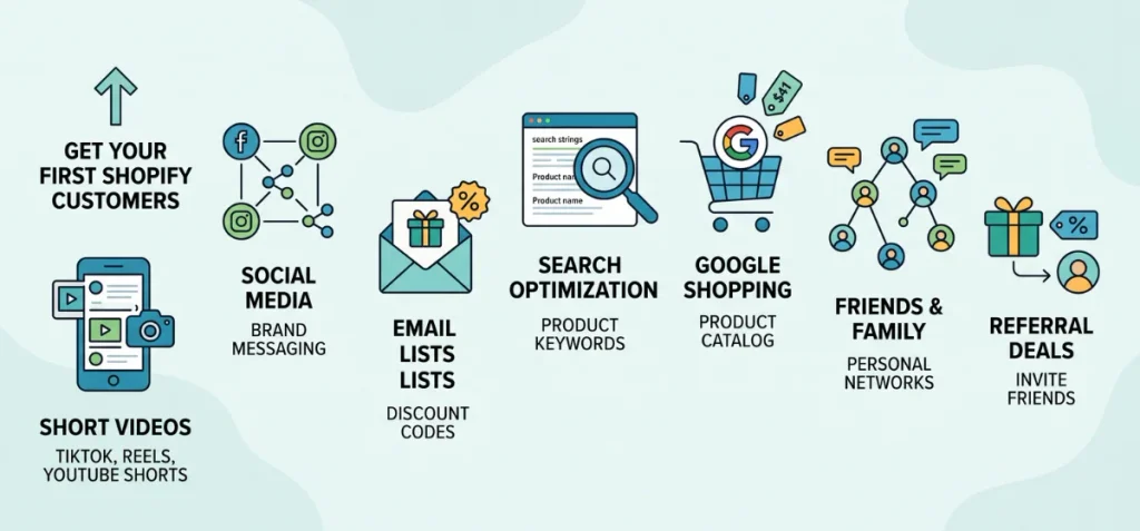 How to Get Your First Shopify Customers
