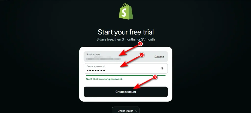 Create a Shopify Account