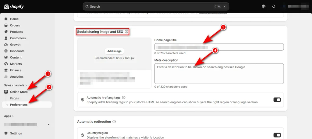 Add Homepage Title and Meta Description
